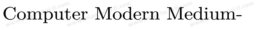 Computer Modern Medium字体转换
